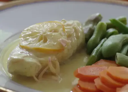 Eglefin à la creme au curry