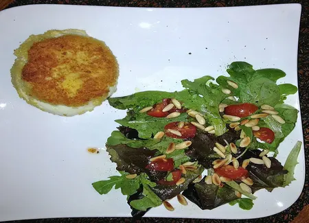 Mozzarella panée fourré à la pancetta