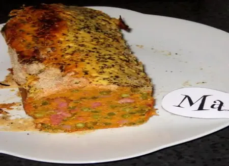 Cake aux petits pois et lardons