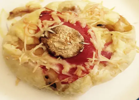 Feuilleté au jambon et aux champignons