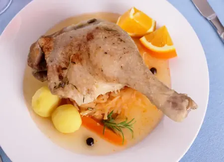 Manchons de canard à l'orange