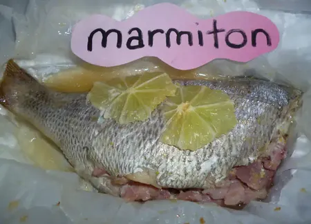 Daurade terre et mer en papillote