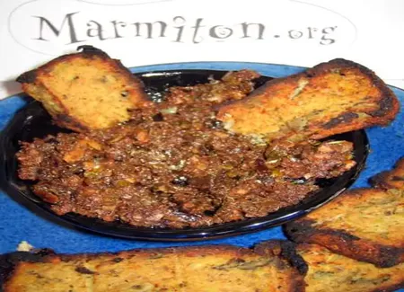 Tranches de pain grillé aux aubergines (3ème rencontre)