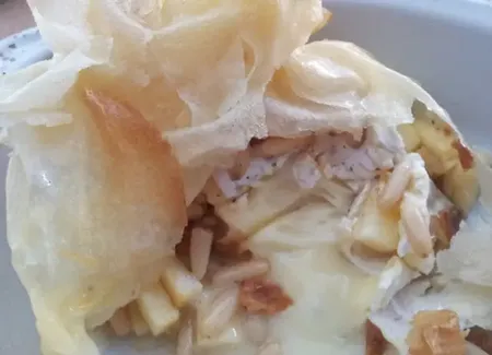 Aumonières surprises au camembert