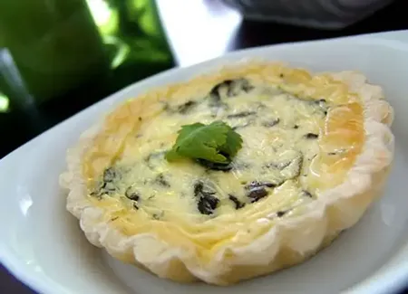 Quiche aux épinards et boursin.