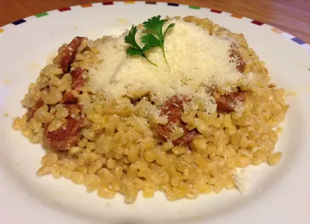 Blé au chorizo façon risotto