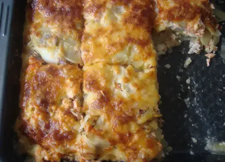 Gratin dauphinois au saumon fumé