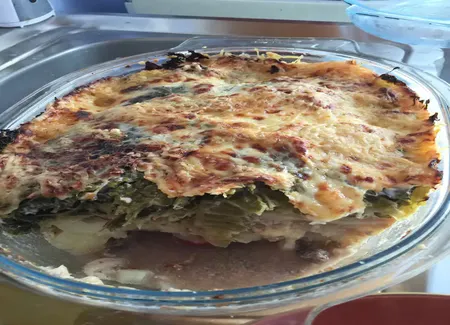 Gratin de chou vert frisé