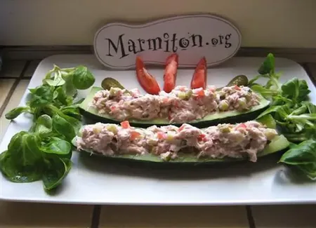 Courgettes farcies au thon