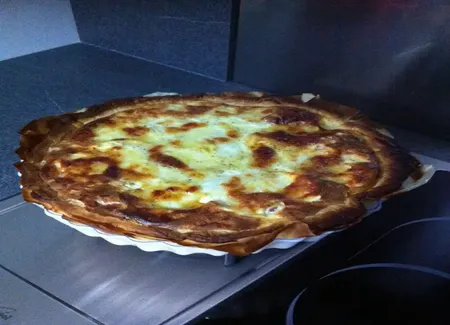 Quiche tomates, lardon, mozzarella