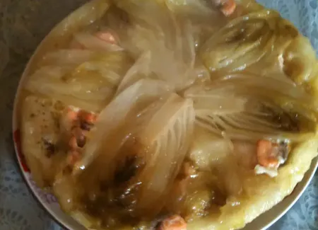 Tarte tatin surprise de saumon et endives