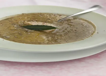 Soupe de lentilles au foie gras