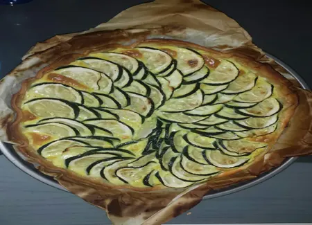 Tarte courgettes carotte lait de coco