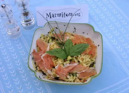 Tagliatelles tièdes aux légumes