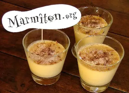 Mousse au chocolat blanc et coco