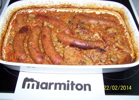Cassoulet au saucisson et au canard