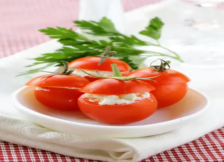 Tomates au chèvre frais