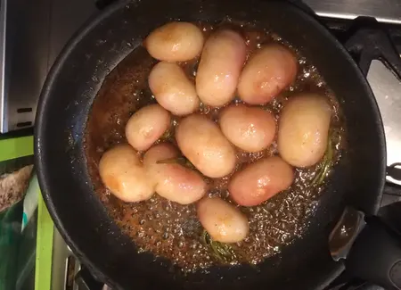 Navets nouveaux confits au miel