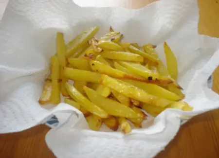 Frites au four maison à l'échalote