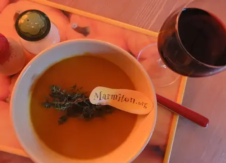 Soupe de potimaron au vin rouge