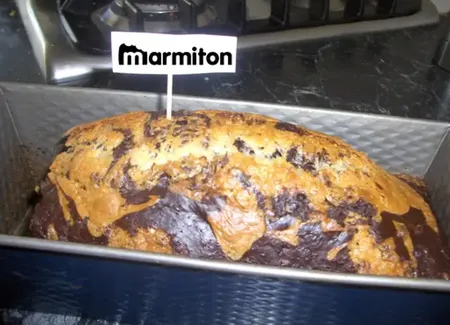 Gâteau marbré sans oeufs