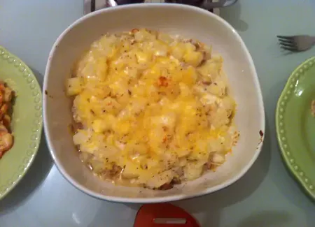 Gratin de pommes de terre au thon