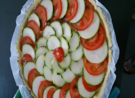 Tarte aux courgettes et aux tomates