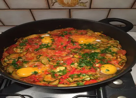 Omelette orientale aux légumes