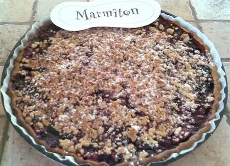 Tarte aux framboises façon crumble