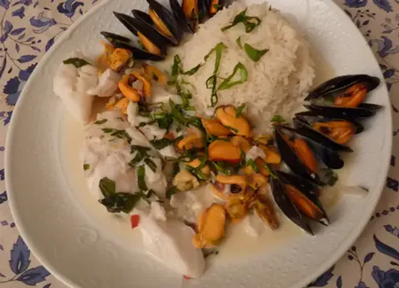 Dos de cabillaud à la thaï