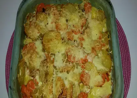 Gratin de colin aux carottes
