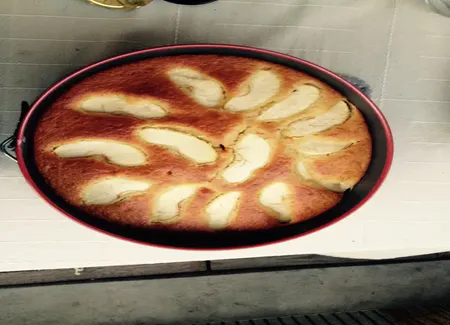 Gâteau au yaourt pomme, citron, miel