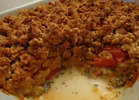 Tomate mozzarella façon crumble (pain suédois)