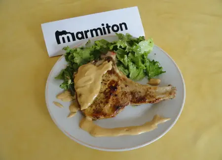 Côtes de porc à la crème de curry