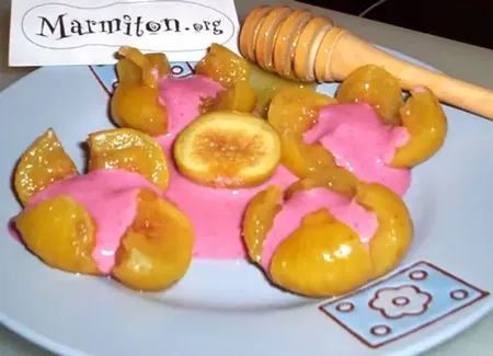 Figues fleur à la crème de framboise