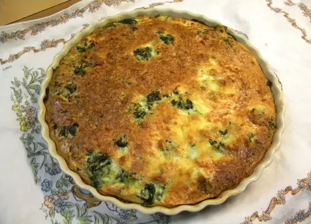 Tarte aux épinards et au saumon (sans pâte)