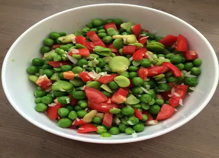 Ma salade d'été petits pois / fèves