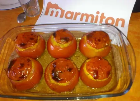 Tomates farcies au lieu-noir et au riz de camargue