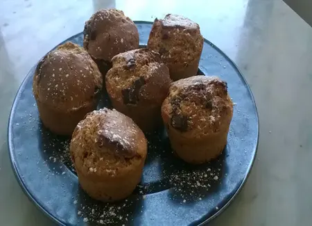 Muffins á la noix de coco avec pépites de chocolat