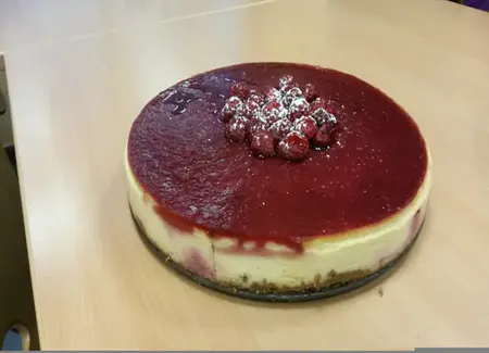 Cheesecake chocolat blanc framboises