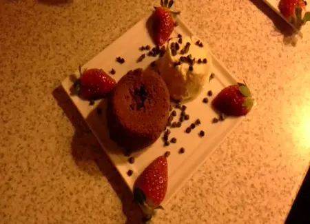 Moelleux chocolat basilic