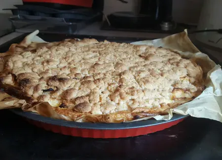 Tarte alsacienne aux pommes et crumble