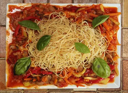 Pâtes aux légumes