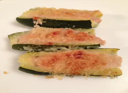 Barquettes de courgettes au jambon et boursin