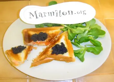 Croque-monsieur au saumon fumé