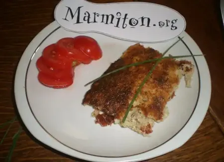 Flan de crabe, encornets et tomates séchées