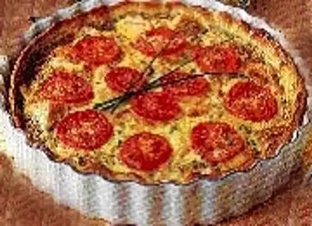 Quiche aux poireaux, tomates et saumon