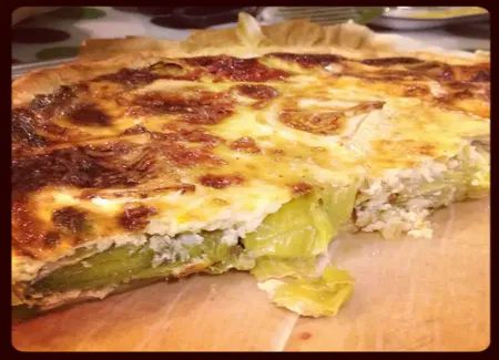 Quiche poireaux-chèvre frais