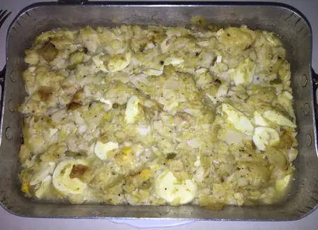 Gratin de cabillaud au curry