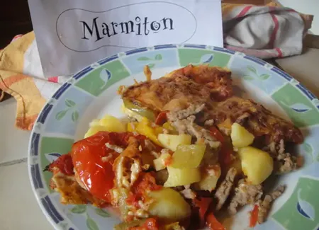 Gratin de viande hachée à l'orientale